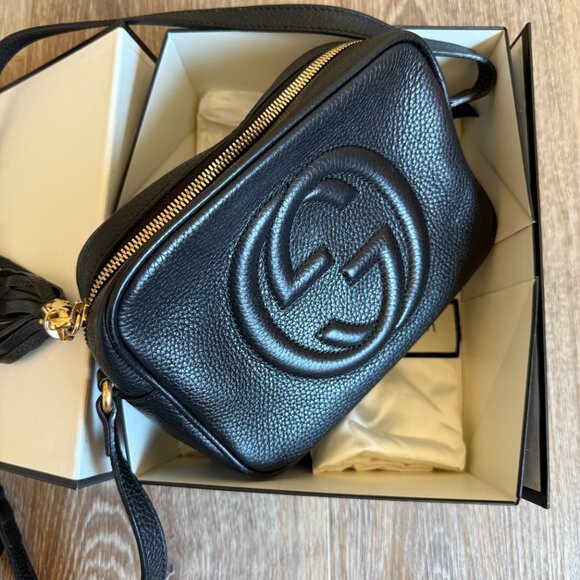 Gucci Soho Disco Black Leather Small Crossbody Bag (used) - Picture 2 of 12